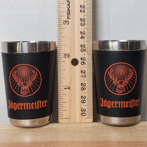 Set of 2 Jägermeister Stainless Steel 2.5" Shot Glasses - Picture 5 of 5